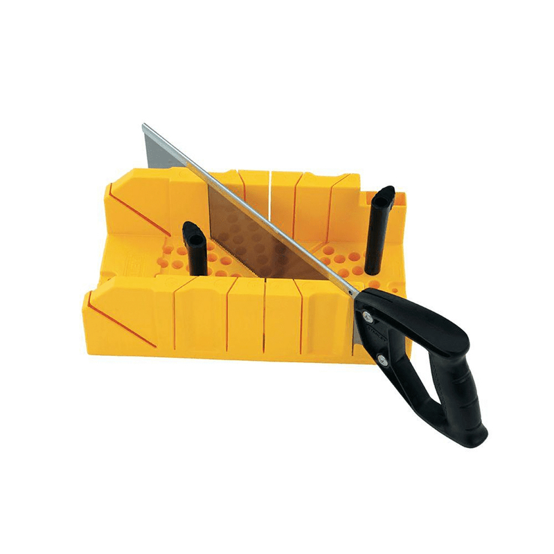 Stanley 14 in. L X 7 in. W Plastic 90 deg Miter Box with Saw Saw Included 2 pc