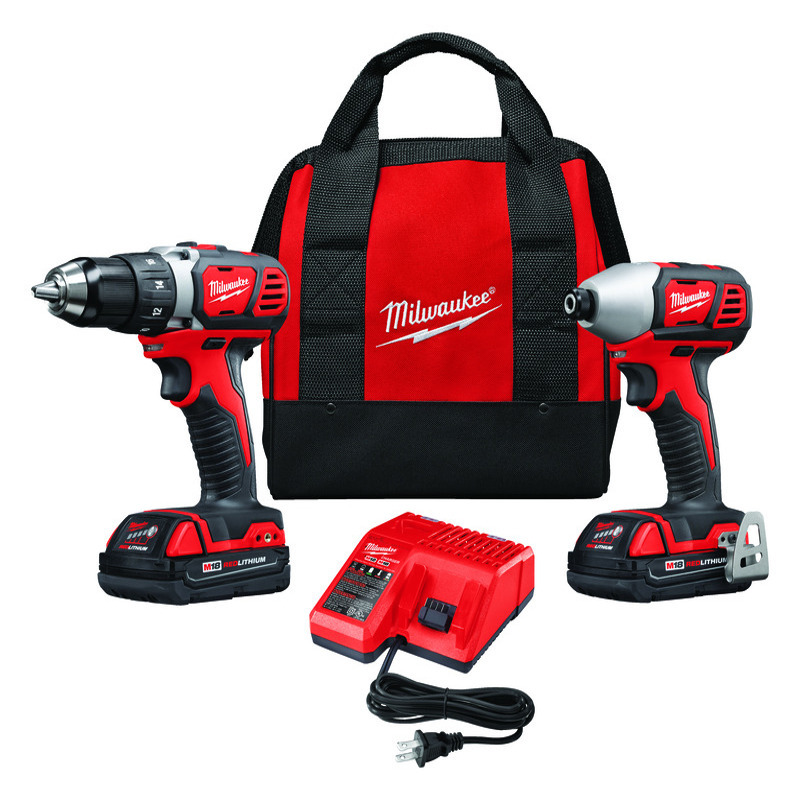 Milwaukee M18 Cordless Brushed 2 Tool Drill Driver and Impact Driver Kit PETER S HARDWARE CENTER