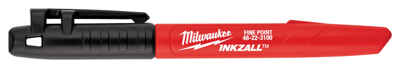 Milwaukee Inkzall Black Fine Tip Jobsite Marker 1 pk