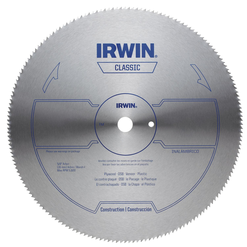 Irwin 6 1 2 in. D X 5 8 in. Classic Steel Circular Saw Blade 140 teeth 1 pk PETER S HARDWARE CENTER