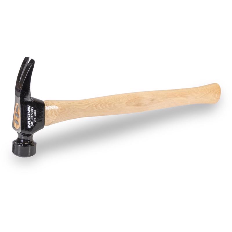 Vaughan Dalluge 21 oz Milled Face Straight Claw Hammer 18 in. Hickory Handle