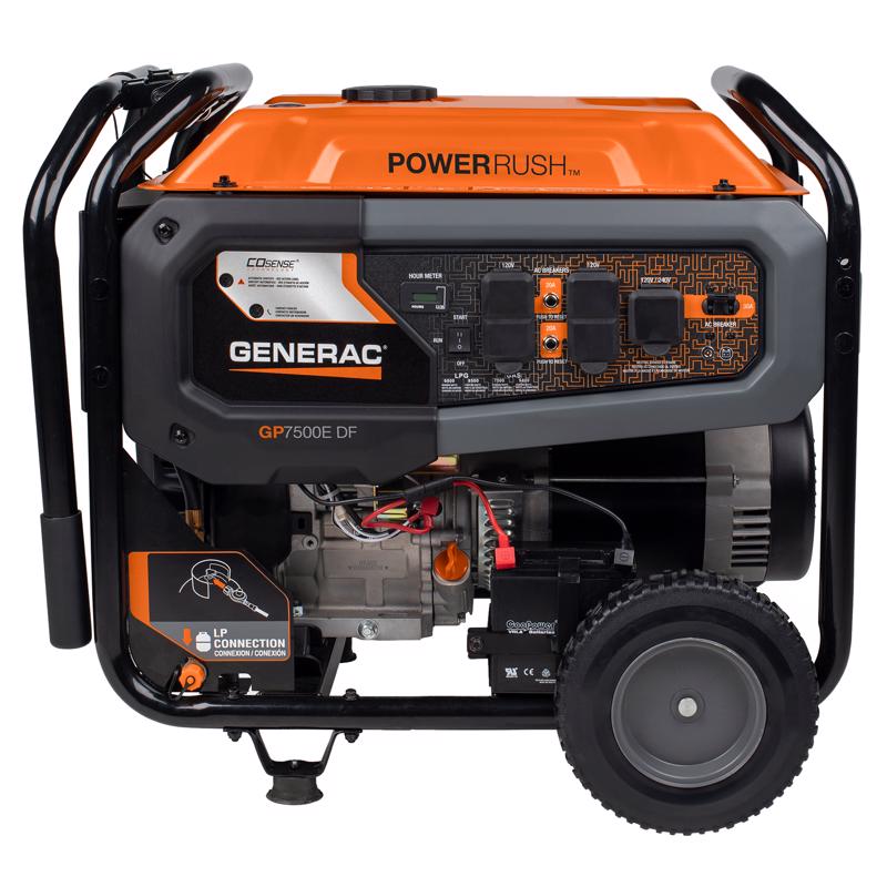 GENERAC进口代理批发 Generac GP 7500 W 250 V 汽油或丙烷便携式发电机 7500 W