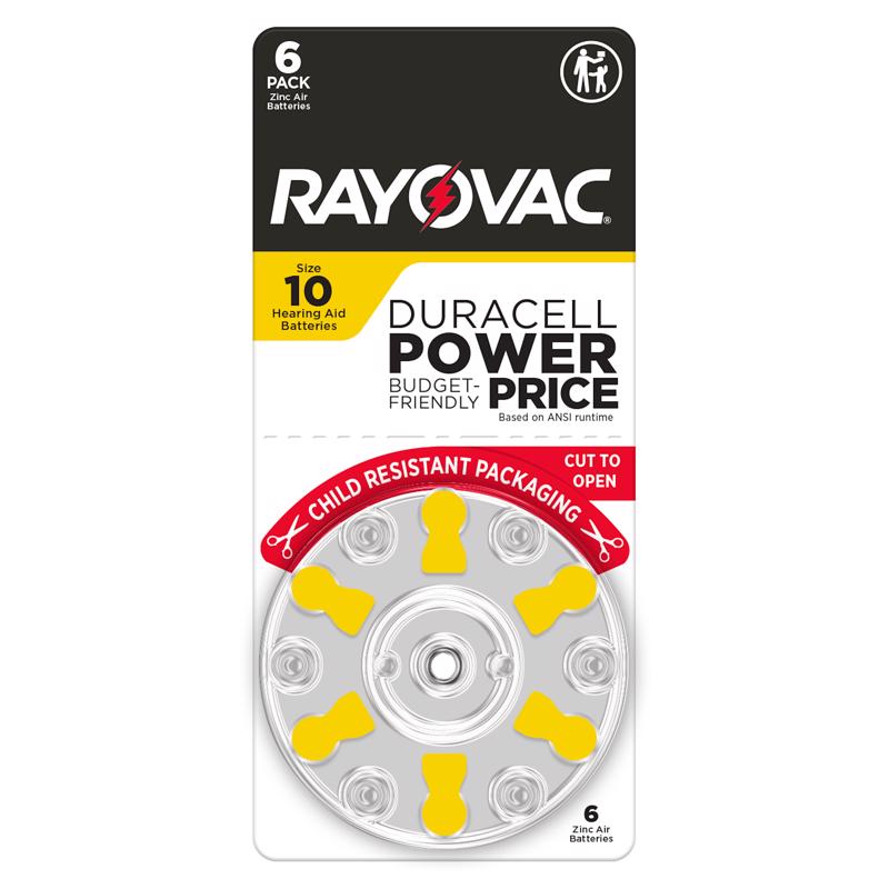 酷牌库|商品详情-RAYOVAC进口代理批发 Rayovac Zinc Air 10 1.45 V 助听器电池 6 包