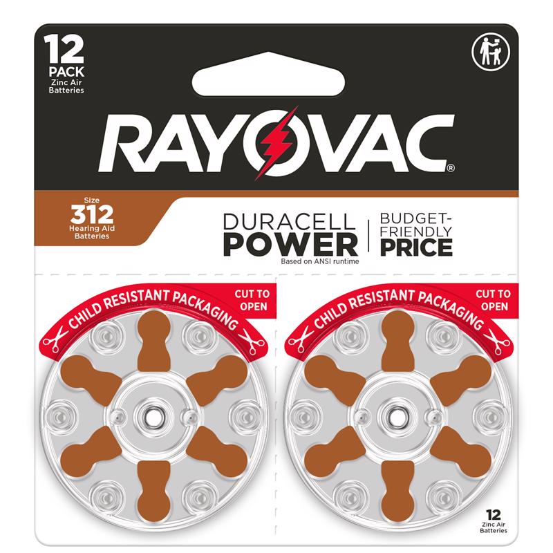 酷牌库|商品详情-RAYOVAC进口代理批发 Rayovac 锌空气 312 1.45 V 助听器电池 12 包