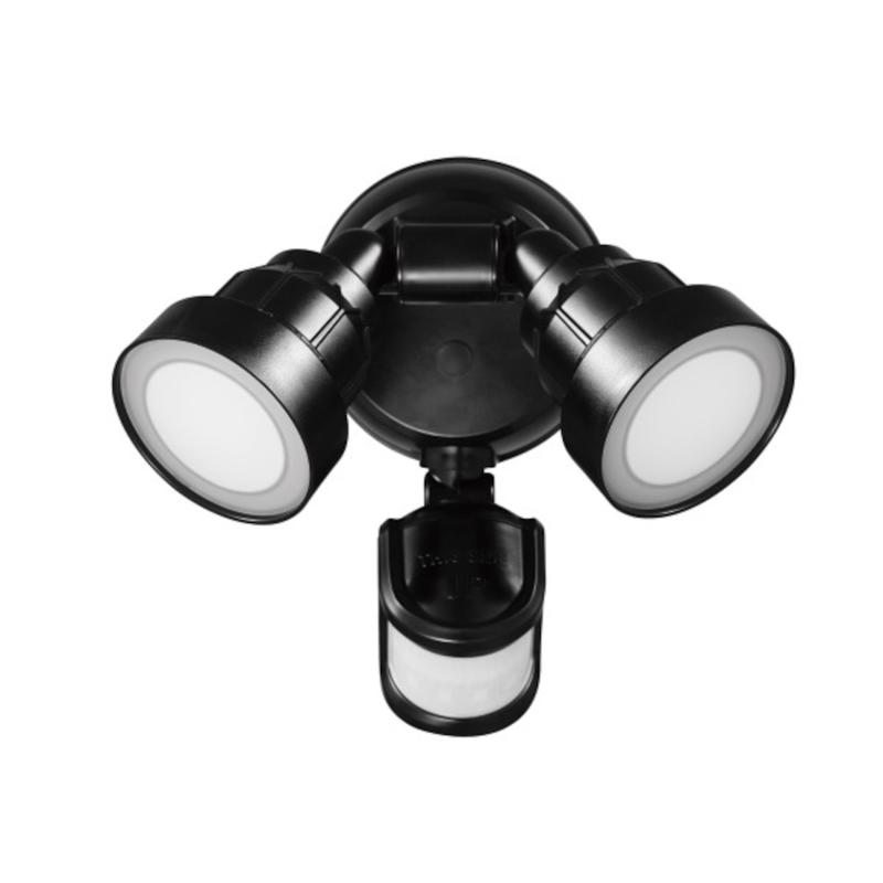 Globe Electric Motion-Sensing Hardwired LED Black Security Light