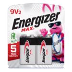 ENERGIZER进口代理批发 Energizer Max 优质 9 伏碱性电池 2 节，带卡