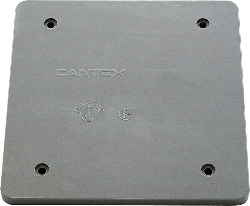 CANTEX进口代理批发 Cantex New Work 方形 PVC 2 位插座盒 灰色