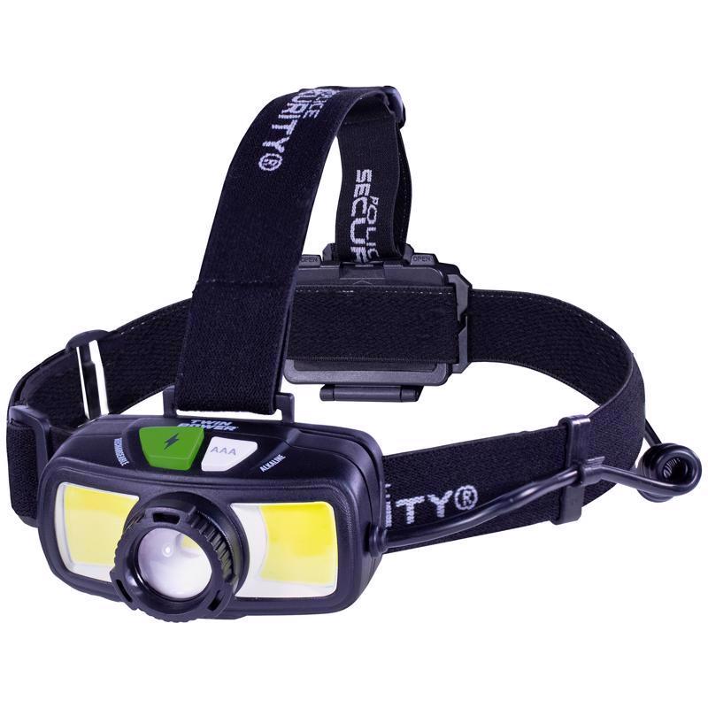 Police Security 1500 lm Black LED Head Lamp