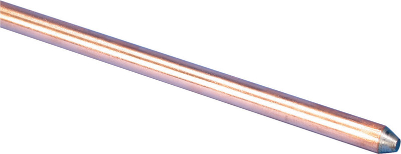 Erico 5/8 in. Copper-Bonded Steel Ground Rod 1 pk