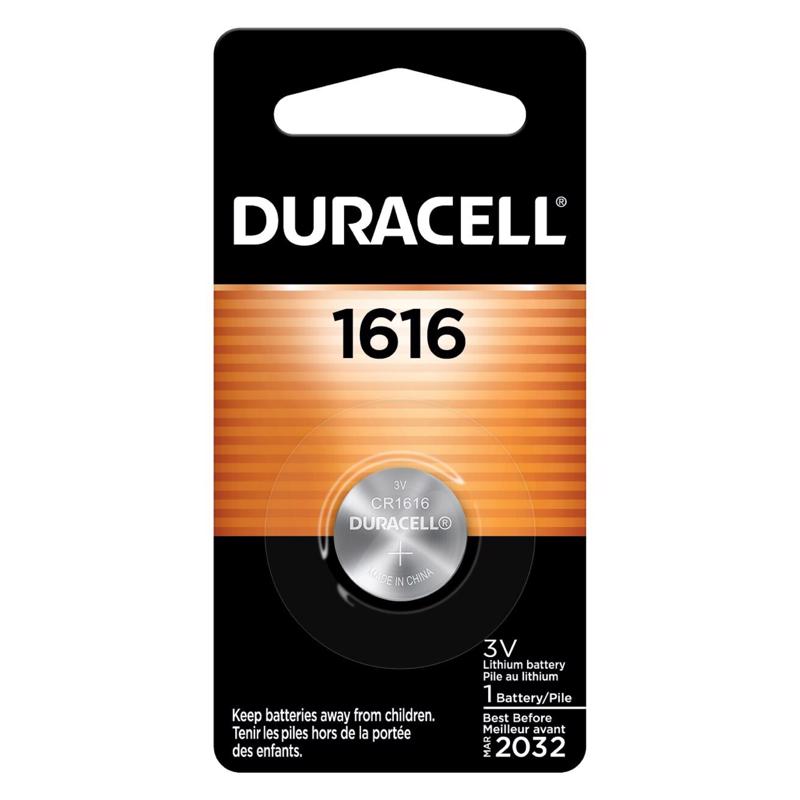 DURACELL进口代理批发 金霸王锂币 1616 3 V 50 mAh 医用电池 1 包