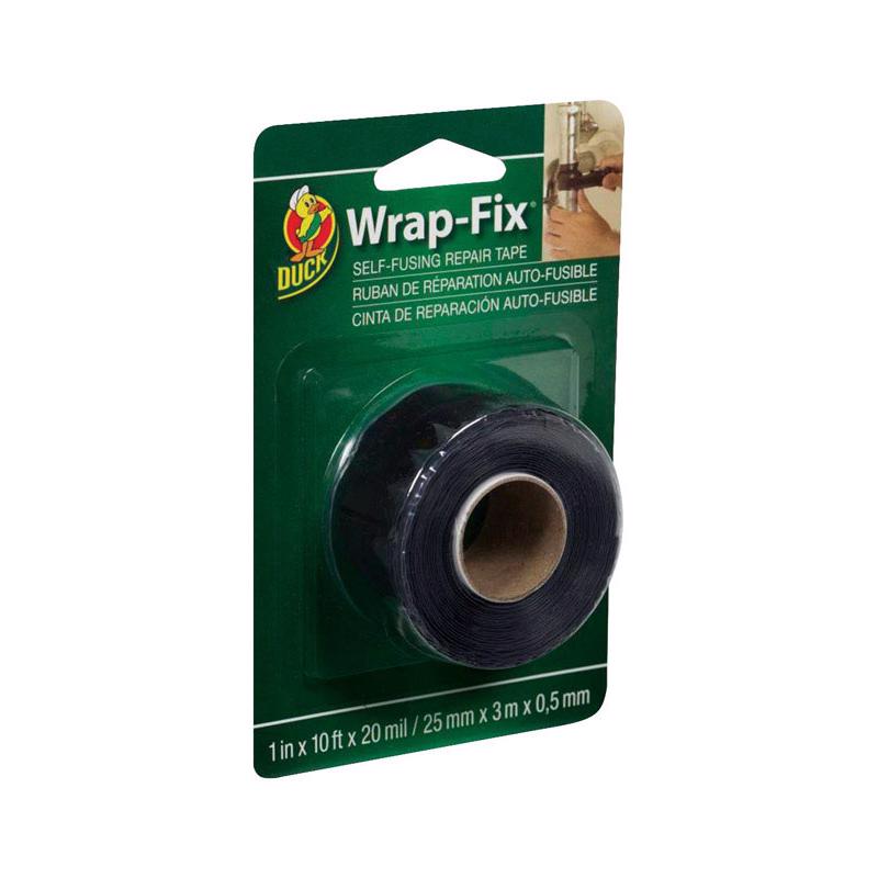 DUCK进口代理批发 Duck Wrap-Fix 1 英寸宽X 10 英尺长黑色自熔修复胶带