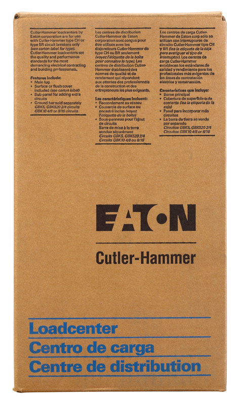 EATON进口代理批发 Eaton Cutler-Hammer 100 安培 120/240 V 2 空间 2 电路表面安装断路器外壳