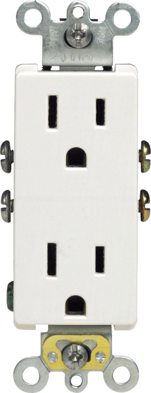 LEVITON进口代理批发 Leviton Decora 15 安培 125 V 双工白色插座 5-15R 1 包