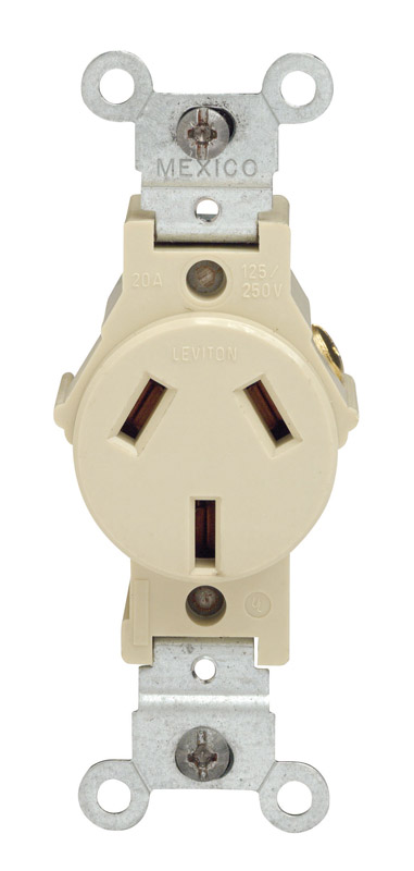 LEVITON进口代理批发 Leviton 20 安培 125 V 象牙色插座 10-20R 1 包