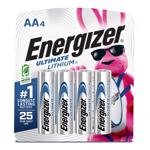 ENERGIZER进口代理批发 Energizer 终极性能锂 AA 1.5 V 相机电池 L91BP-4 4 包