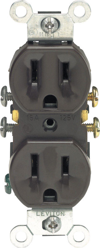 LEVITON进口代理批发 Leviton 15 安培 125 V 双工棕色插座 5-15R 1 包