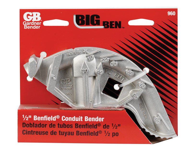 GARDNER BENDER进口代理批发 Gardner Bender Big Ben 1/2 英寸导管弯管器 7.7 英寸长 1 件