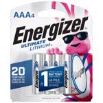 ENERGIZER进口代理批发 Energizer Ultimate 锂 AAA 1.5 V 1250 mAh 电池 L92BP-4 4 包