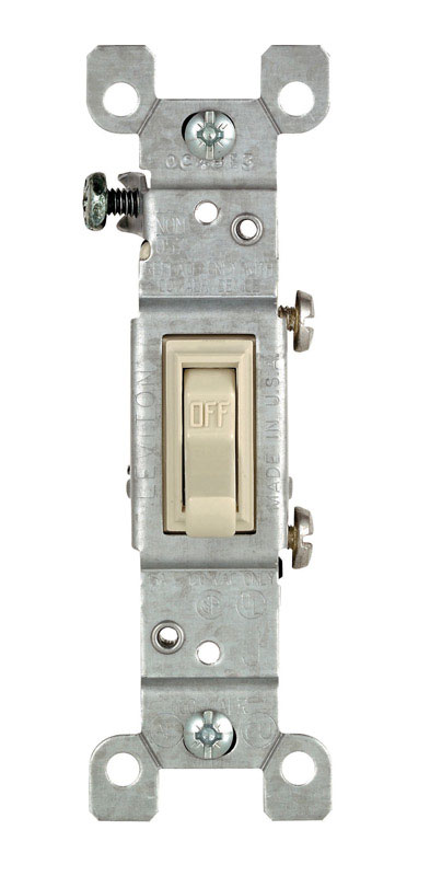 LEVITON进口代理批发 Leviton CO/ALR 15 安培拨动开关 象牙色 1 个装