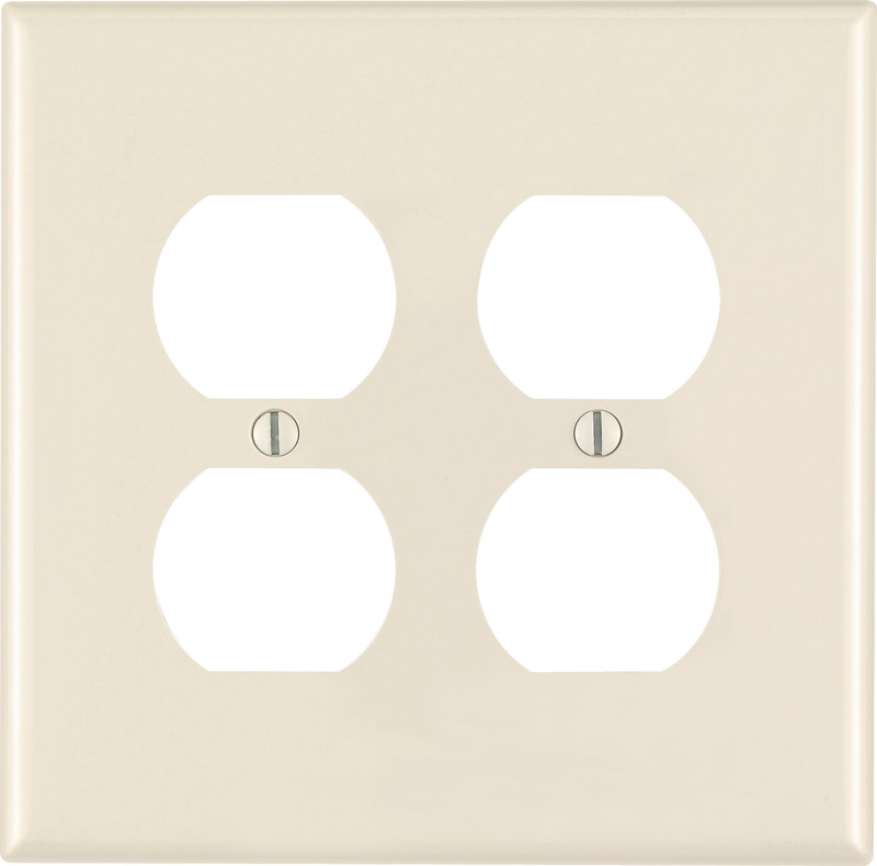 Leviton Midway Almond 2 gang Nylon Duplex Wall Plate 1 pk