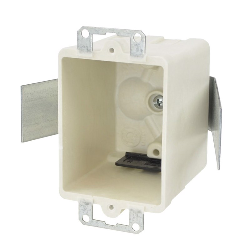 Allied Moulded FiberglasBox Old Work 16 cu in Square Fiberglass 1 gang Outlet Box Beige