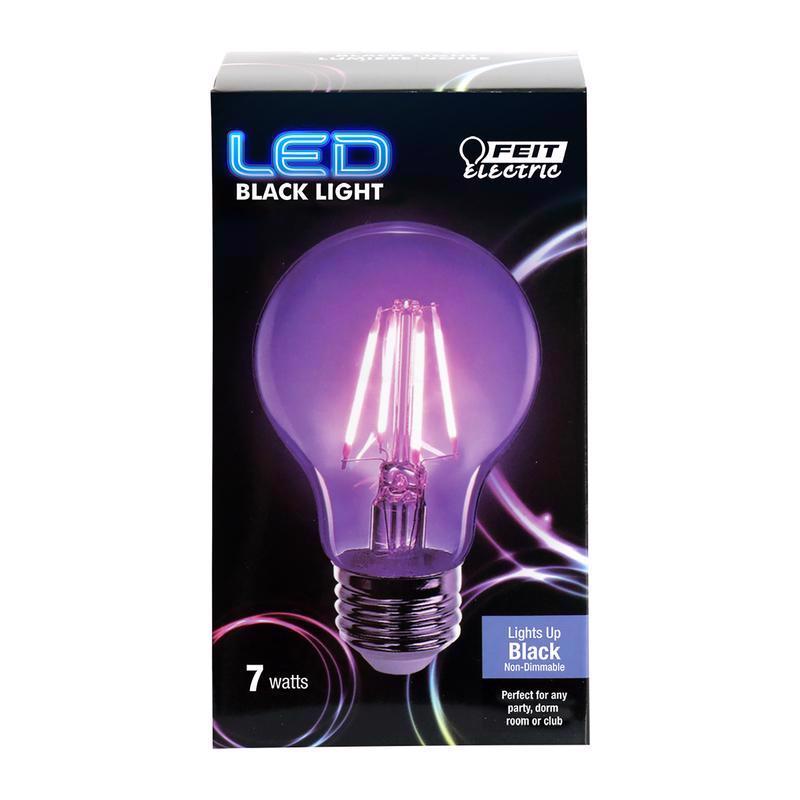Feit A19 E26 (Medium) LED Bulb Black Light 7 Watt Equivalence 1 pk