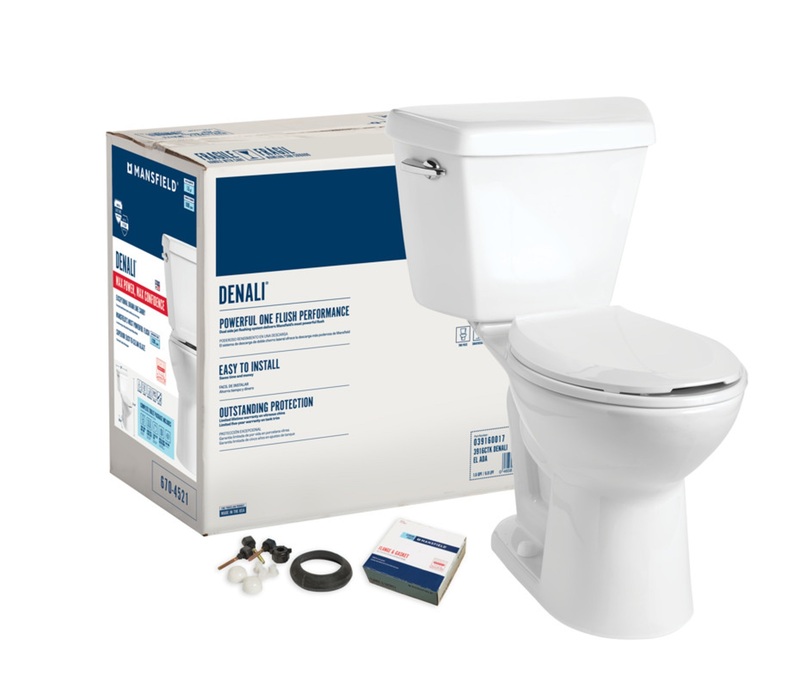 Mansfield Denali ADA Compliant 1.28 gal White Elongated Complete Toilet