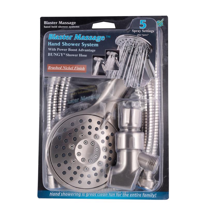 Nickel Blaster 5 Spray Hand Shower Kit With Adjustable Settings