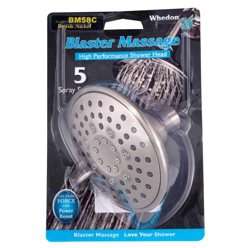5 Spray Shower Head In Nickel Finish