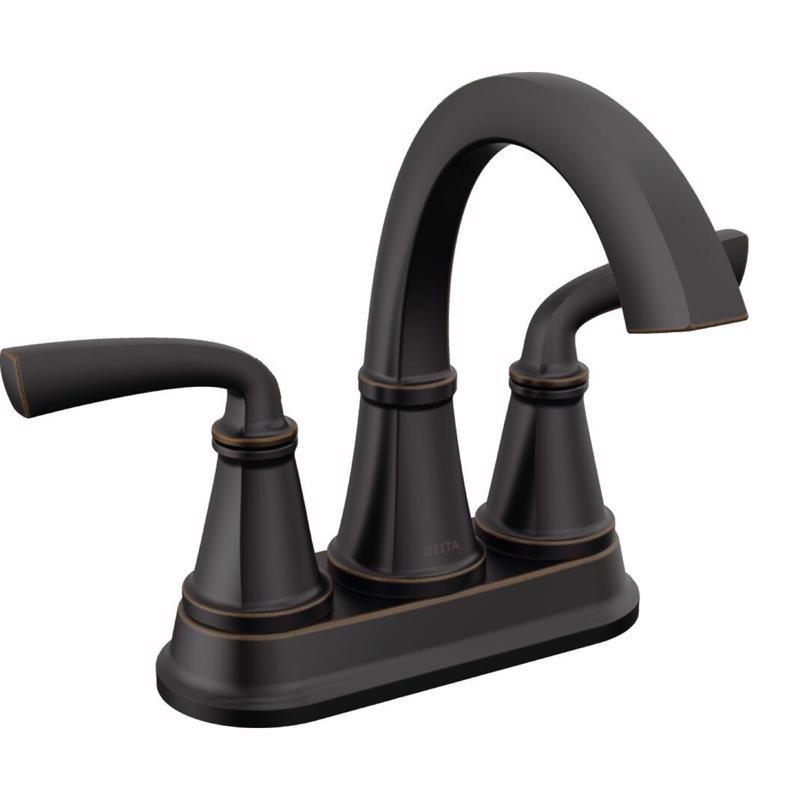 Porter Two-Handle Center-Set Lavatory Faucet in Bronze Finish