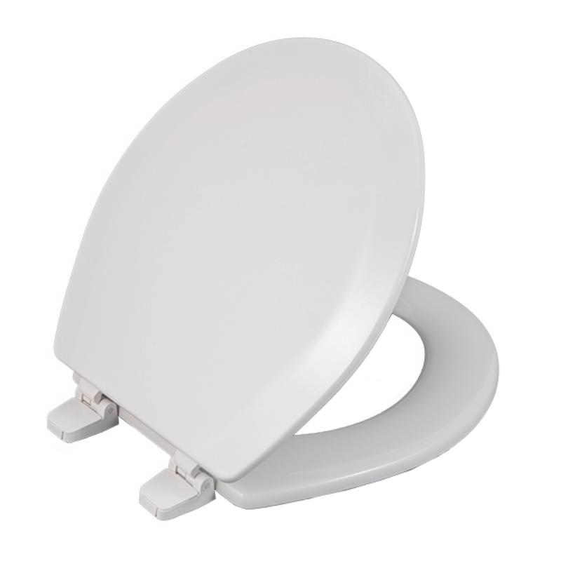 Oakbrook Collection Laurel Round White Wood Toilet Seat
