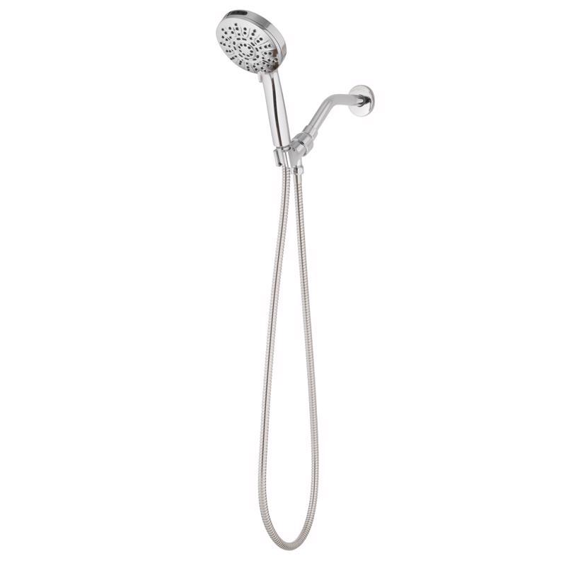 Oakbrook Collection Brushed Chrome ABS Plastic 8 settings Handheld Showerhead 1.8 gpm