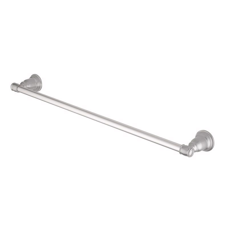 OakBrook Collection Traditional Brushed Nickel Towel Bar 24 in. L Die Cast Zinc