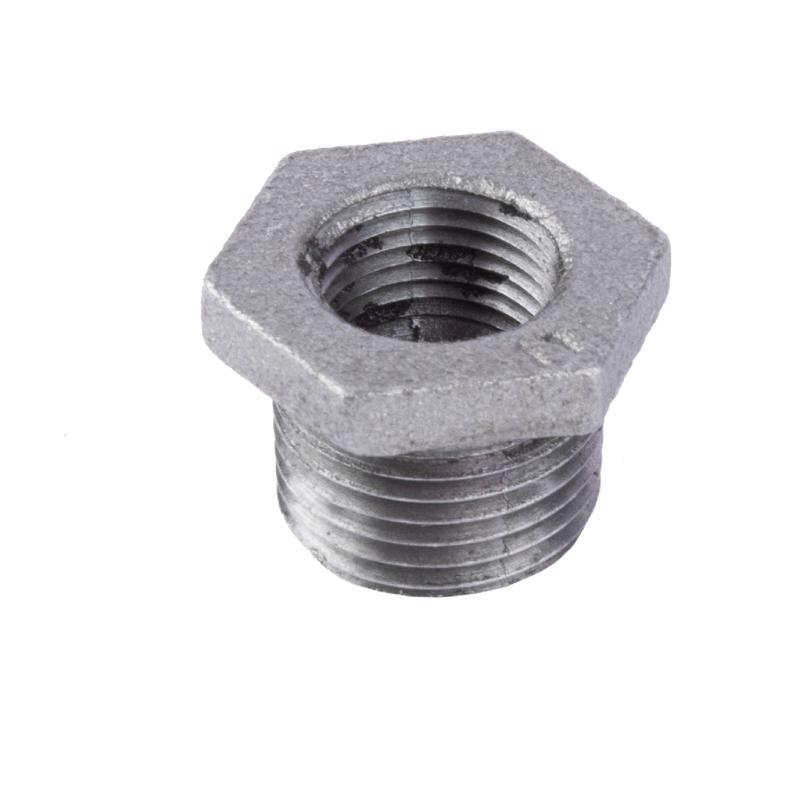 STZ Industries 1/2 in. MIP each X 3/8 in. D FIP Black Malleable Iron Hex Bushing