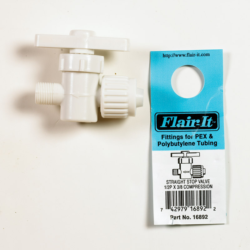 FLAIR-IT进口代理批发 Flair-It 1/2 英寸 PEX X 3/8 英寸塑料供给阀