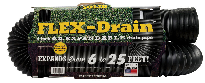 FLEX-DRAIN进口代理批发 Flex-Drain 3-3/4 英寸 DX 25 英尺长聚乙烯排水管