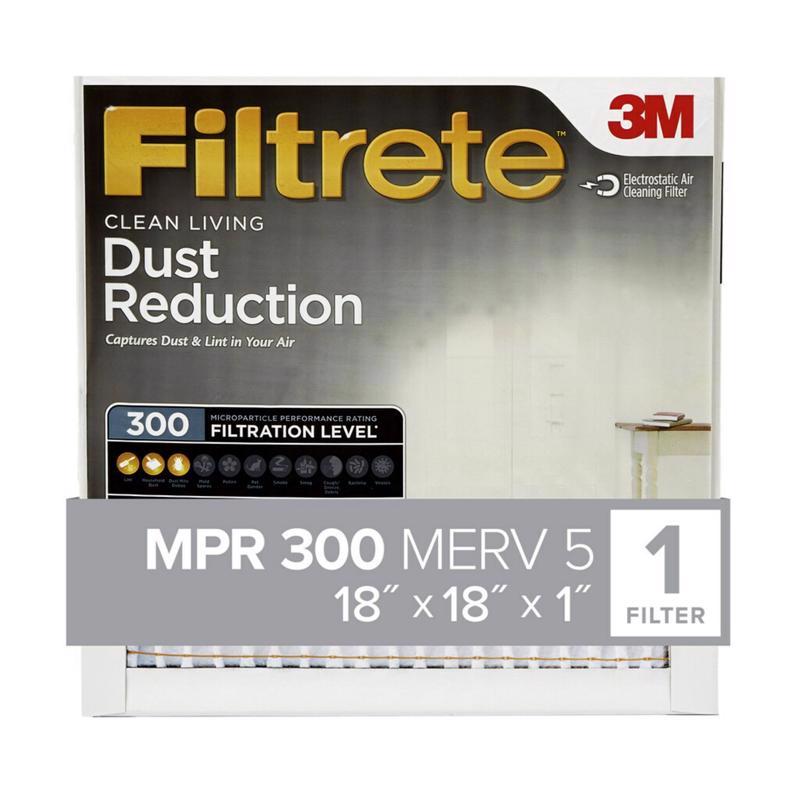 FILTRETE进口代理批发 Filtrete 18 英寸宽X 18 英寸高X 1 英寸深 7 MERV 折叠式粉尘过滤器 1 件装