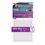 FILTRETE进口代理批发 Filtrete 16 英寸宽X 30 英寸高X 1 英寸深 12 MERV 褶皱超过敏原过滤器 1 个装