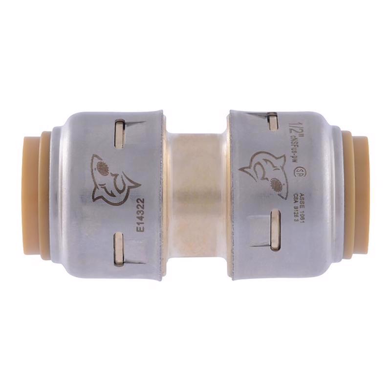 SharkBite Push to Connect 1/2 in. PTC each X 1/2 in. D Brass Coupling