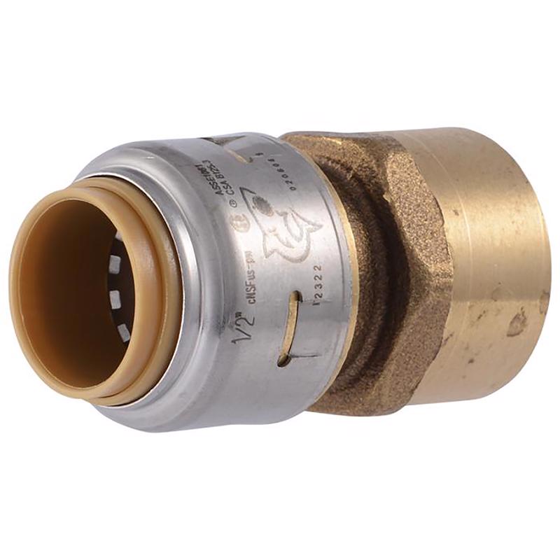 SharkBite Push to Connect 1/2 in. CTS each X 1/2 in. D FPT Brass Connector