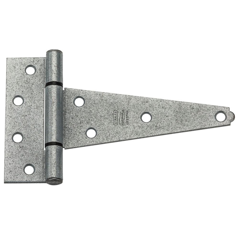 National Hardware 6 in. W X 6 in. L Galvanized Silver Steel Heavy Duty T Hinge 2 pk