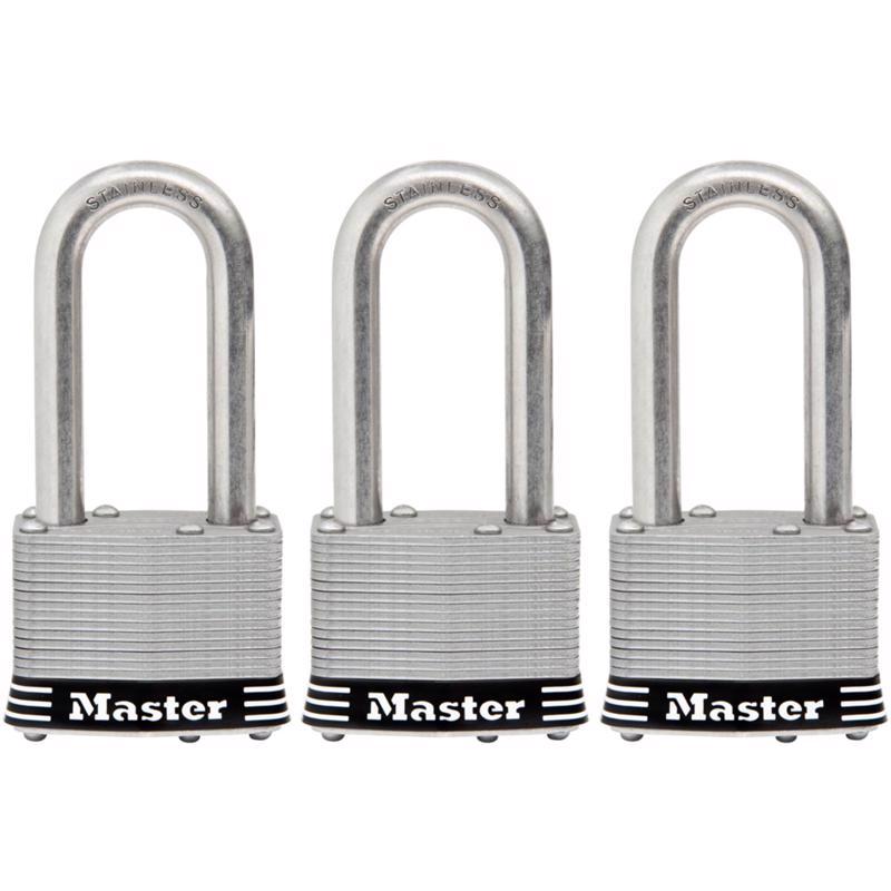 MASTER LOCK进口代理批发 玛斯特锁 1-3/4 英寸宽层压钢 4 针圆筒船用挂锁