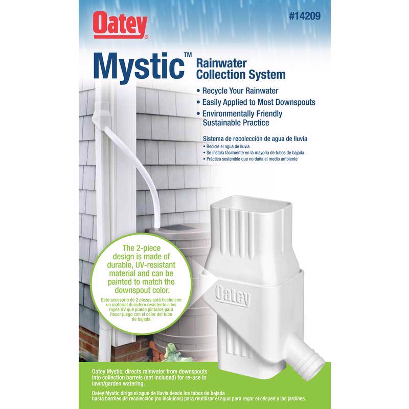 OATEY进口代理批发 Oatey Mystic 8 英寸 HX 4 英寸 WX 6 英寸 L 白色塑料雨水收集系统