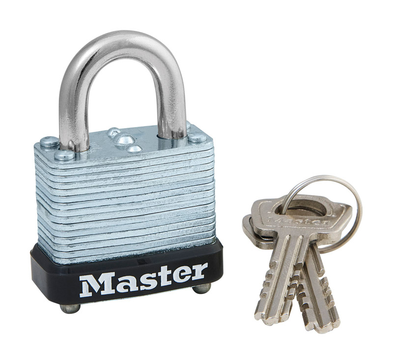 MASTER LOCK进口代理批发 玛斯特锁 1-1/16 英寸 HX 1-1/8 英寸宽 层压钢防护锁定外部挂锁