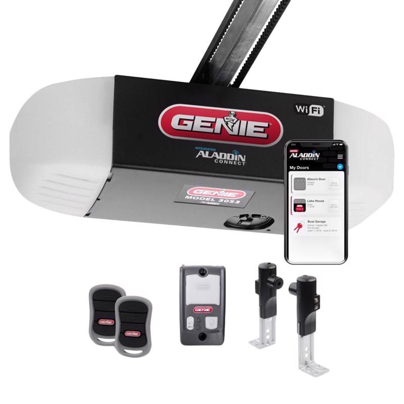 GENIE进口代理批发 Genie QuietLift Connect 3/4 HP 皮带传动 WiFi 兼容车库门开启器