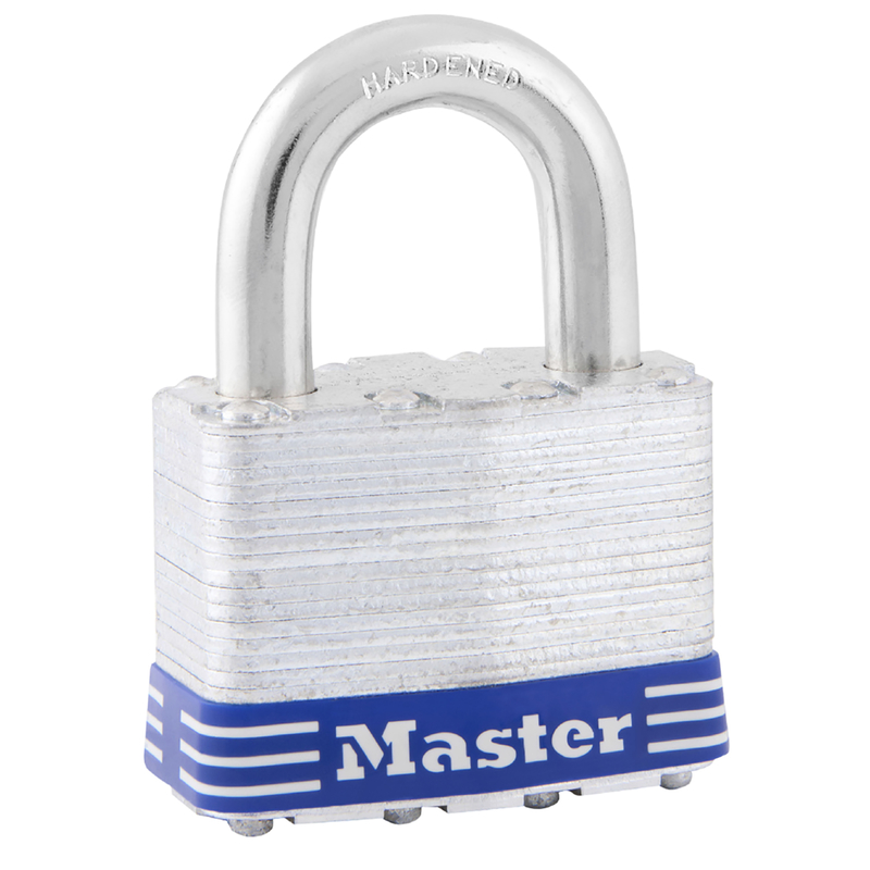 MASTER LOCK进口代理批发 玛斯特锁 1-1/2 英寸 HX 2 英寸宽 层压钢 4 针圆筒外部挂锁