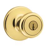 KWIKSET进口代理批发 Kwikset Tylo 抛光黄铜入口旋钮 1-3/4 英寸