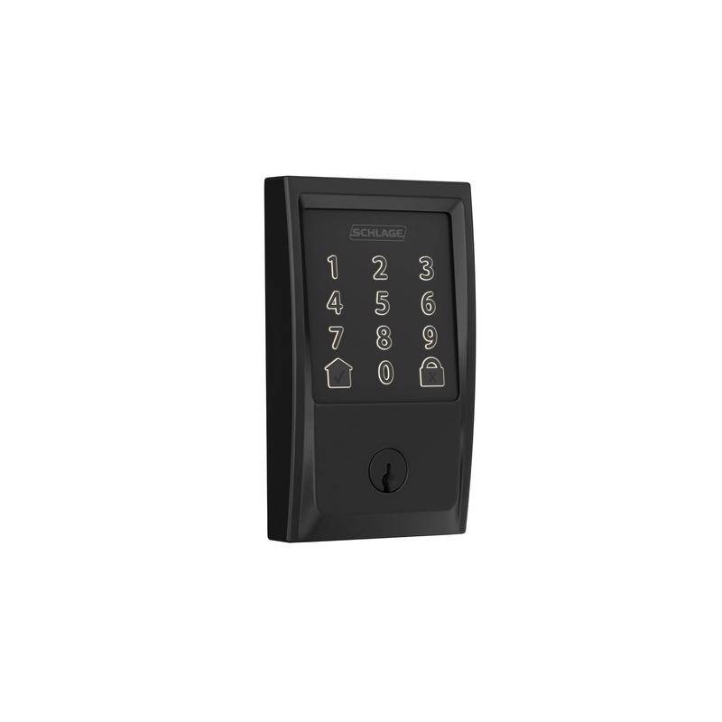 SCHLAGE进口代理批发 Schlage Encode 哑光黑色金属 Wifi 门栓