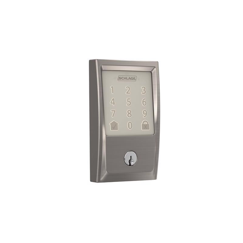 SCHLAGE进口代理批发 Schlage Encode 缎面镍金属 Wifi 锁舌