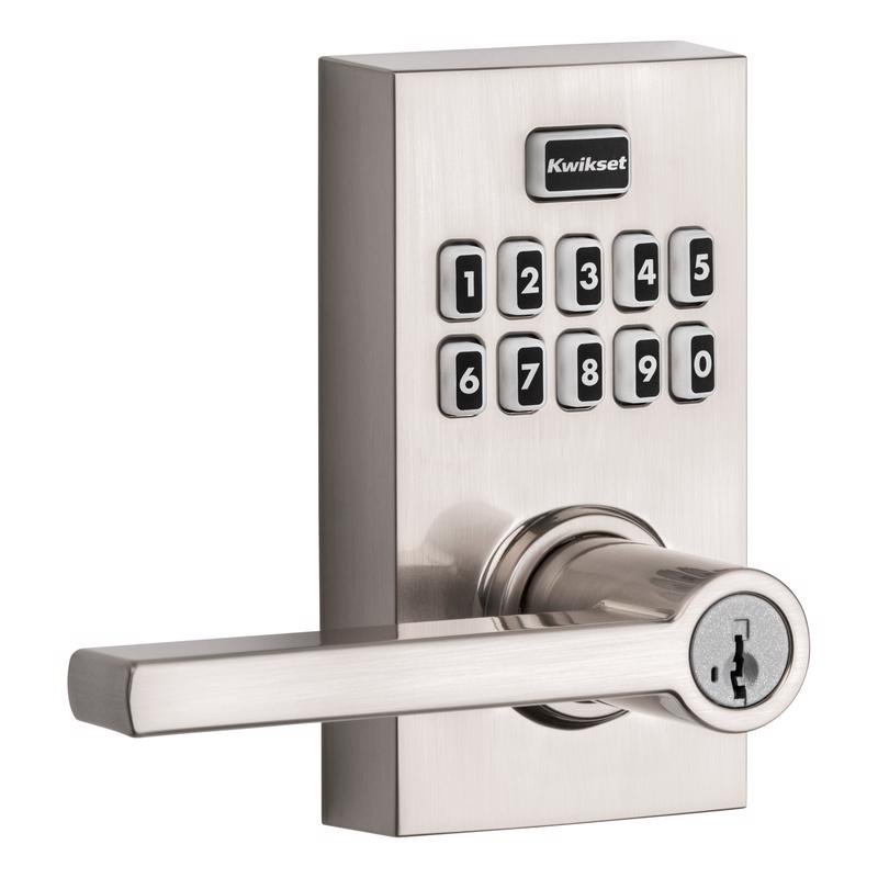 KWIKSET进口代理批发 Kwikset SmartKey 缎面镍金属电子触摸板输入杆